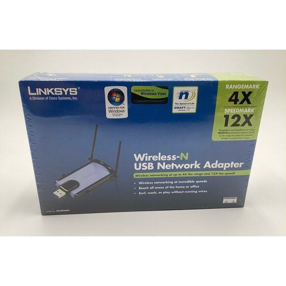 Sealed linksys wireless-N USB network adapter - Picture 1 of 3